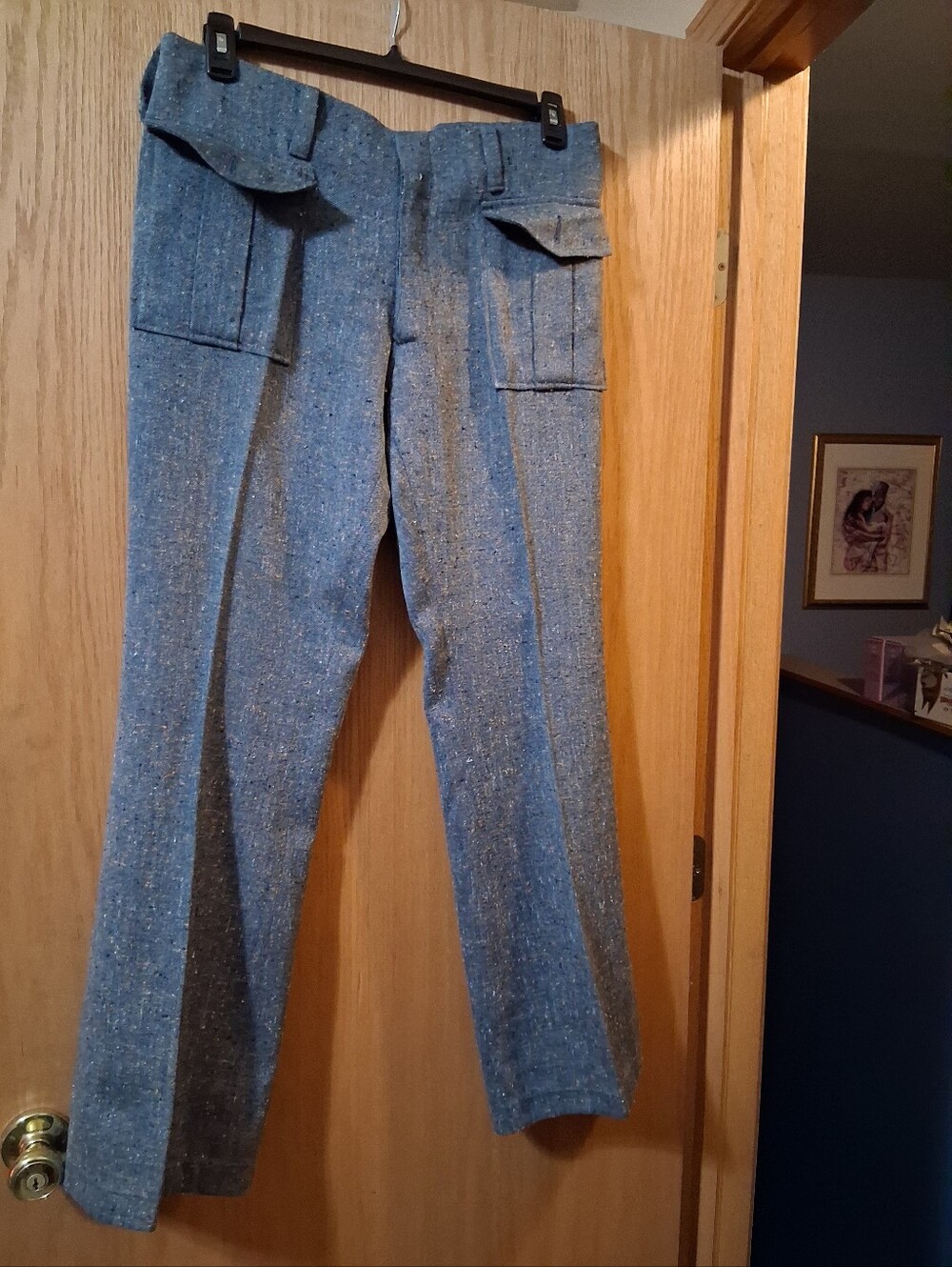 vintage Levi's Sta-Prest Slacks from late 1960s - early 1970s. Multi Color Tweed